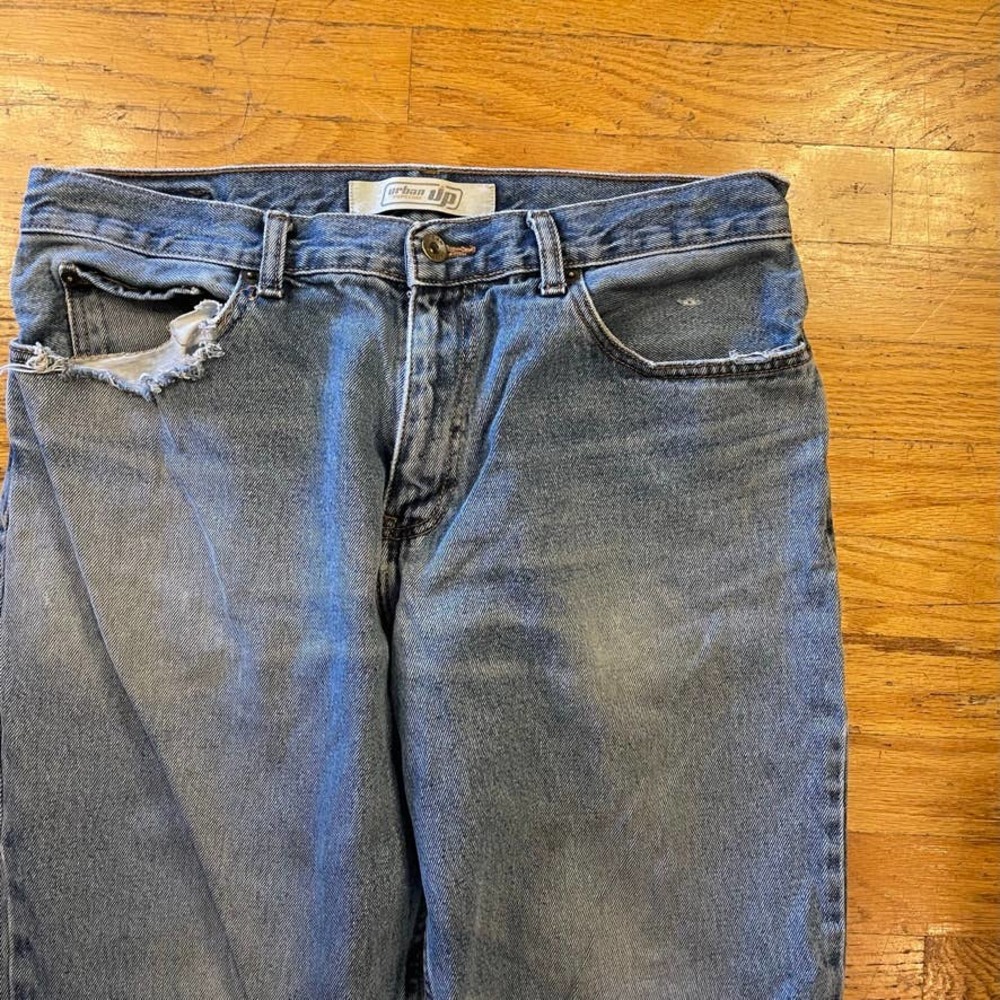 Y2K Urban Pipeline Worn Jeans Men's 34 x 32